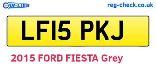 LF15PKJ are the vehicle registration plates.