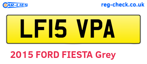 LF15VPA are the vehicle registration plates.