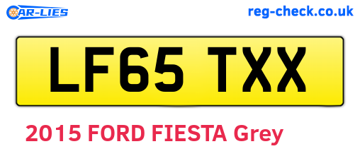 LF65TXX are the vehicle registration plates.