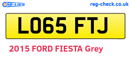 LO65FTJ are the vehicle registration plates.