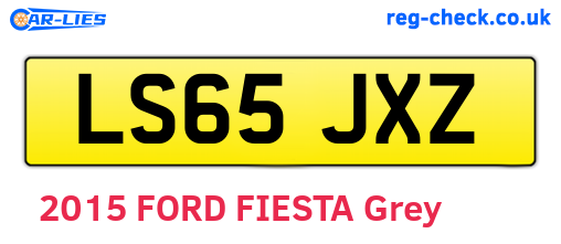 LS65JXZ are the vehicle registration plates.