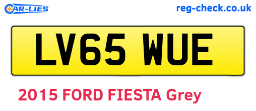 LV65WUE are the vehicle registration plates.