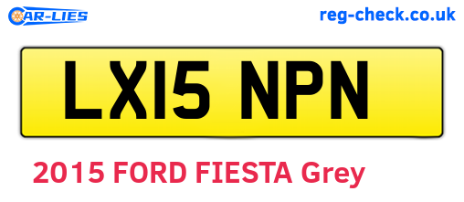 LX15NPN are the vehicle registration plates.