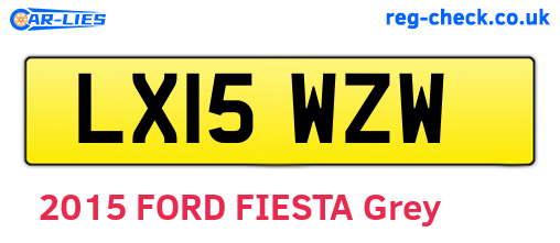 LX15WZW are the vehicle registration plates.