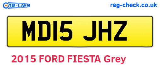 MD15JHZ are the vehicle registration plates.