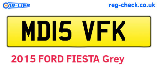 MD15VFK are the vehicle registration plates.