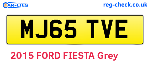 MJ65TVE are the vehicle registration plates.