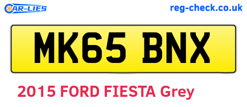 MK65BNX are the vehicle registration plates.