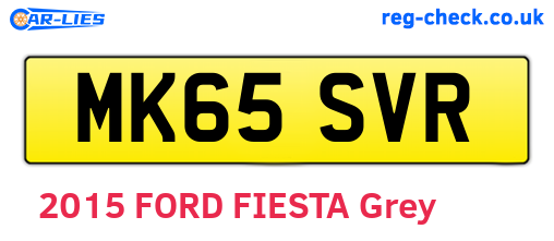 MK65SVR are the vehicle registration plates.