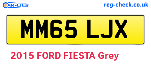 MM65LJX are the vehicle registration plates.