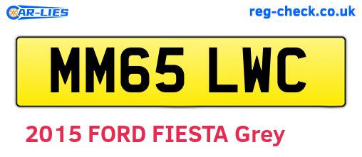 MM65LWC are the vehicle registration plates.