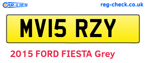 MV15RZY are the vehicle registration plates.