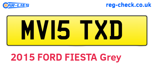 MV15TXD are the vehicle registration plates.