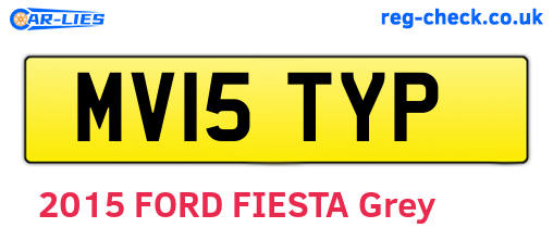 MV15TYP are the vehicle registration plates.