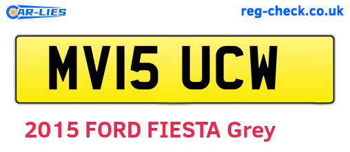 MV15UCW are the vehicle registration plates.