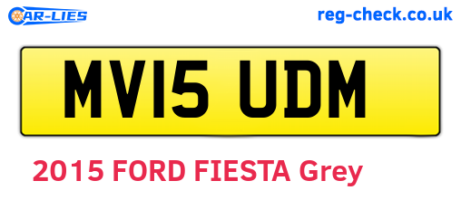 MV15UDM are the vehicle registration plates.