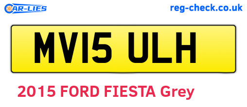 MV15ULH are the vehicle registration plates.