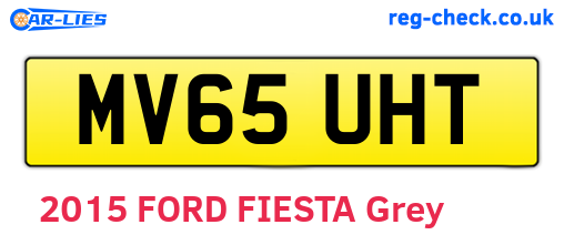 MV65UHT are the vehicle registration plates.