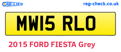 MW15RLO are the vehicle registration plates.