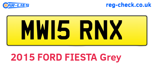 MW15RNX are the vehicle registration plates.