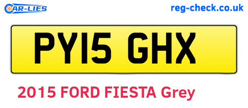 PY15GHX are the vehicle registration plates.