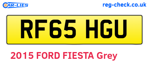 RF65HGU are the vehicle registration plates.