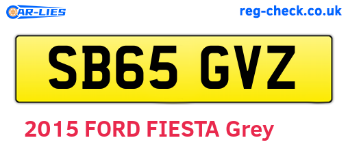 SB65GVZ are the vehicle registration plates.