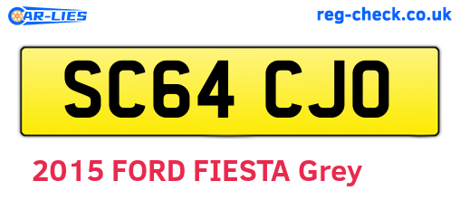 SC64CJO are the vehicle registration plates.