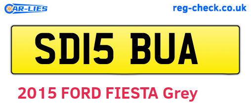 SD15BUA are the vehicle registration plates.