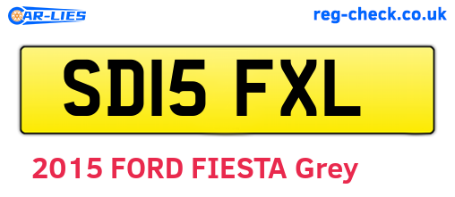 SD15FXL are the vehicle registration plates.