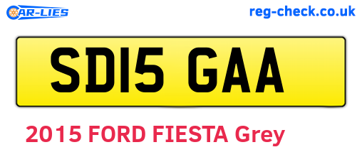 SD15GAA are the vehicle registration plates.