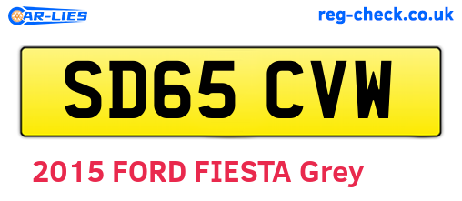 SD65CVW are the vehicle registration plates.