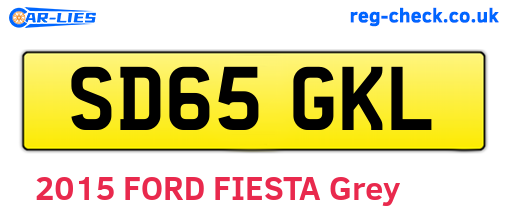 SD65GKL are the vehicle registration plates.