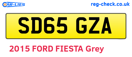 SD65GZA are the vehicle registration plates.