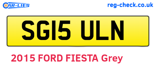 SG15ULN are the vehicle registration plates.