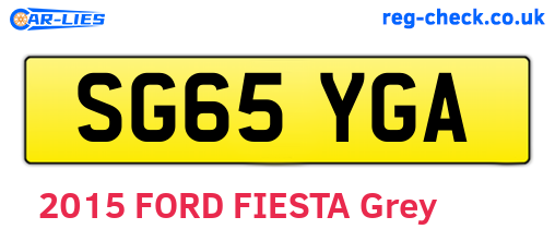 SG65YGA are the vehicle registration plates.