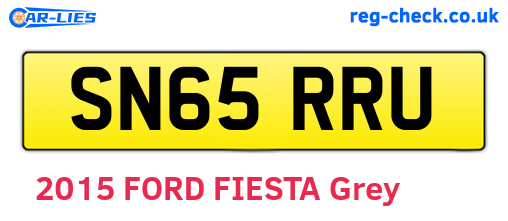 SN65RRU are the vehicle registration plates.