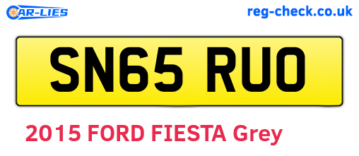 SN65RUO are the vehicle registration plates.