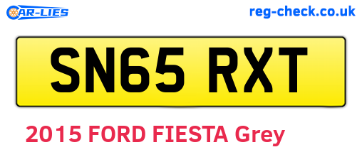 SN65RXT are the vehicle registration plates.