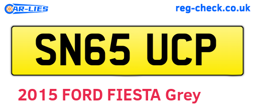 SN65UCP are the vehicle registration plates.