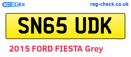 SN65UDK are the vehicle registration plates.