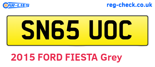 SN65UOC are the vehicle registration plates.