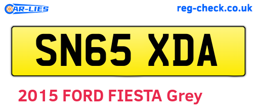 SN65XDA are the vehicle registration plates.