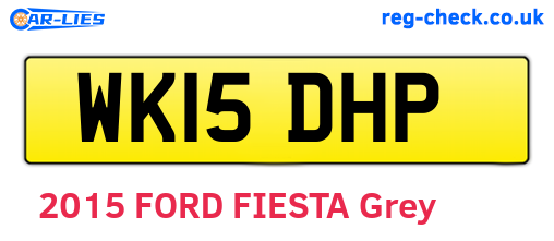 WK15DHP are the vehicle registration plates.