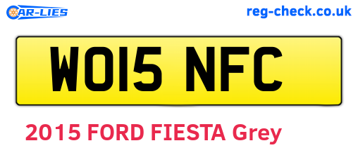WO15NFC are the vehicle registration plates.