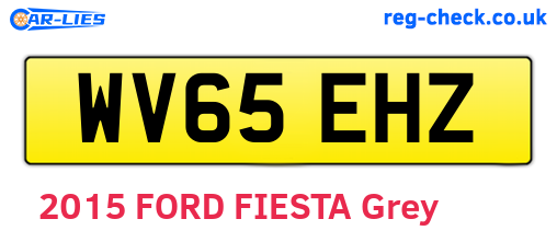 WV65EHZ are the vehicle registration plates.