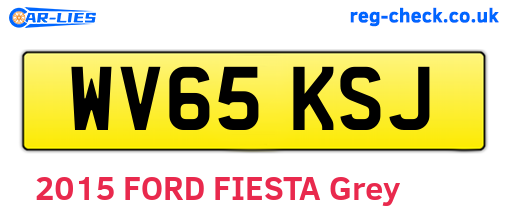WV65KSJ are the vehicle registration plates.