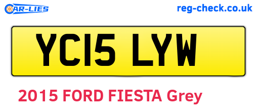 YC15LYW are the vehicle registration plates.