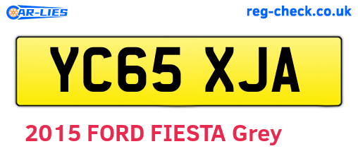 YC65XJA are the vehicle registration plates.