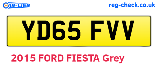 YD65FVV are the vehicle registration plates.